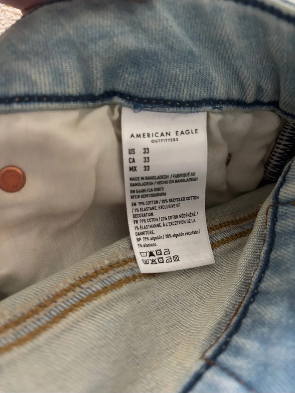 American Eagle Outfitters Light Blue Denim Jean Shorts
